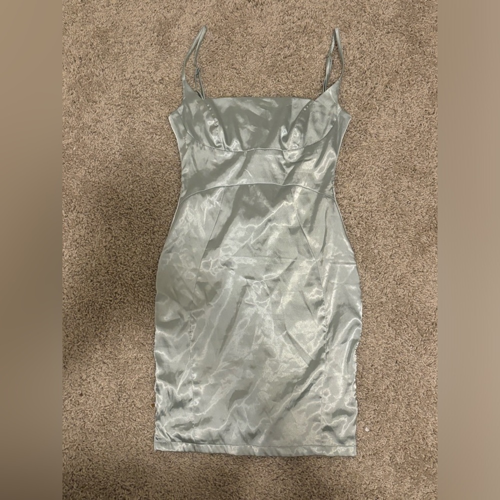 Fashion nova Ruthie Satin mini dress.